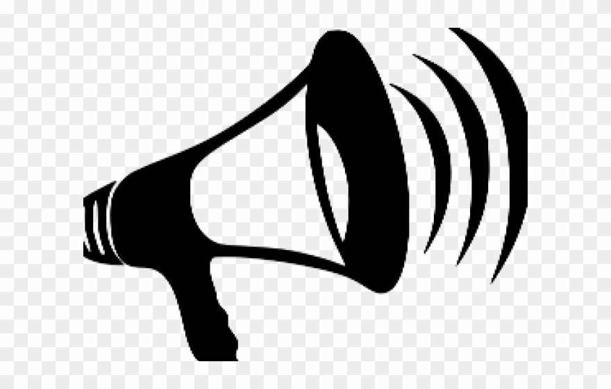 Black Amp White Clipart Speaker - Megafono Clipart - Png Download