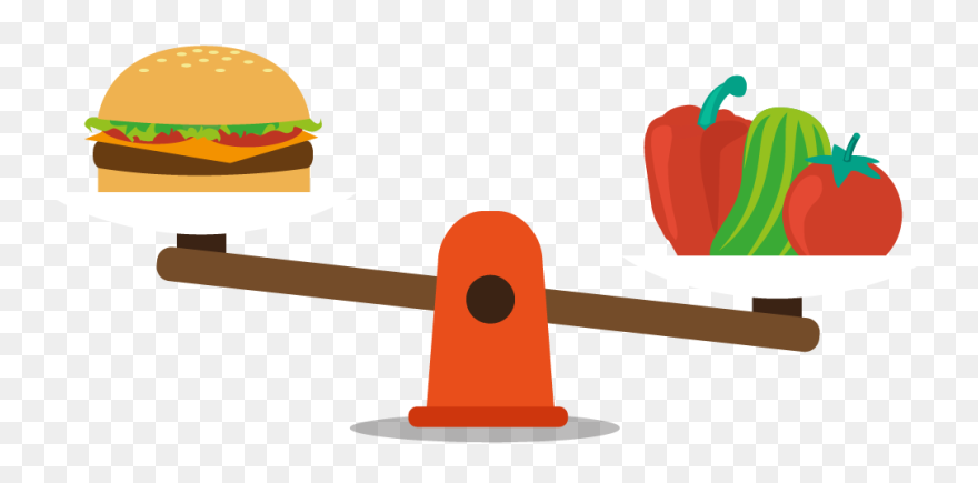 Calculate Your Daily Calories - Balanced Diet Weighing Scales Clipart