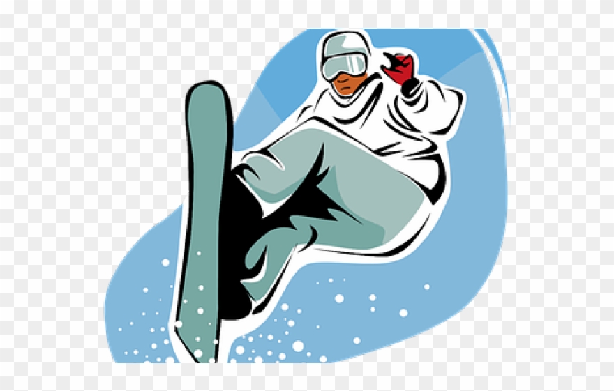Skiing Clipart Ski Snowboard - Snowboarder Drawing - Png Download