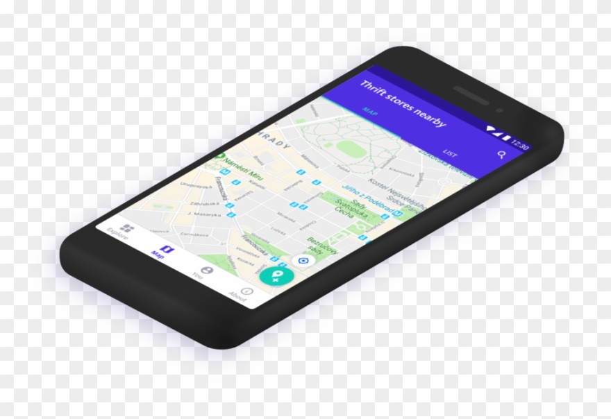 Explore Thrift Stores Map In Mobile Application Thriftigo - Samsung Galaxy Clipart