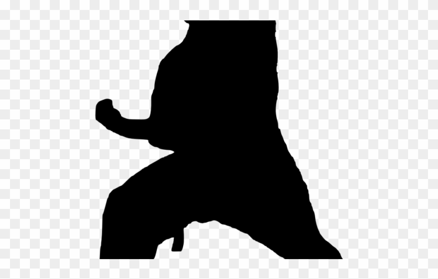 Karate Silhouette Cliparts - Silhouette - Png Download