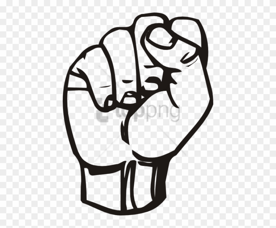 Free Png Download Fist Outline Png Images Background - Sign Language Letters S Clipart