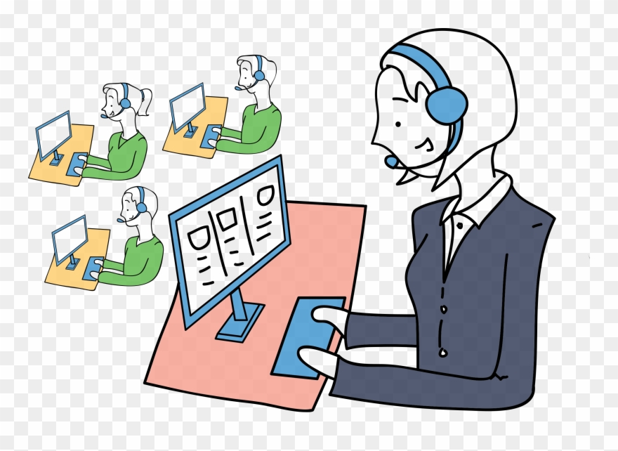 Center Clipart Collaborative Conversation - Supervisor De Contact Center - Png Download