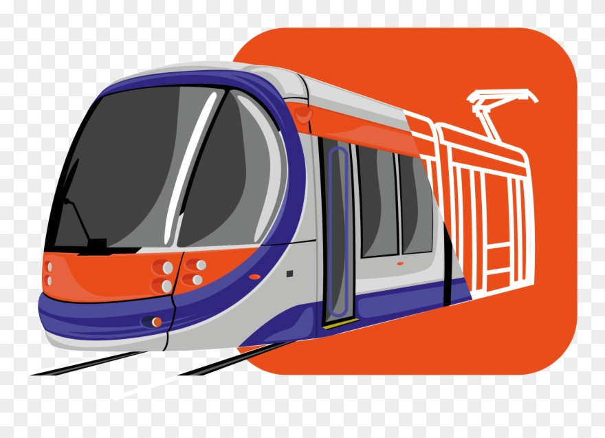 Tram Clipart Train Coach - Train - Png Download