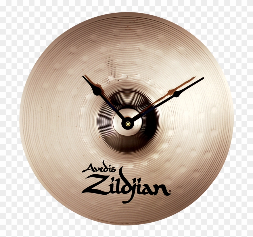 Zildjian Cymbal Clock - Skin Cymbal Real Drum Clipart