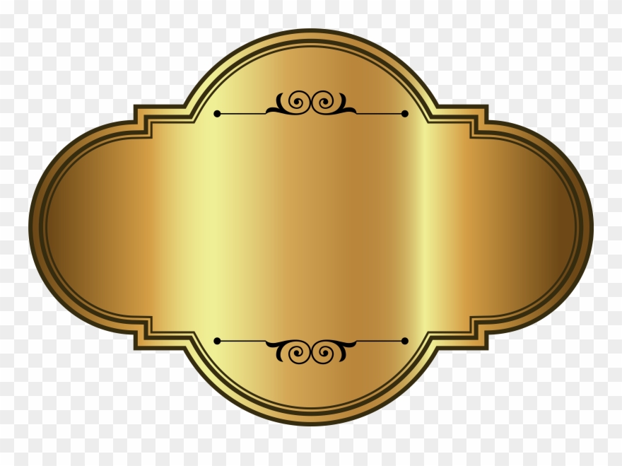 Golden Luxury Label Template Png Clipart Picture - Шаблоны Png Transparent Png