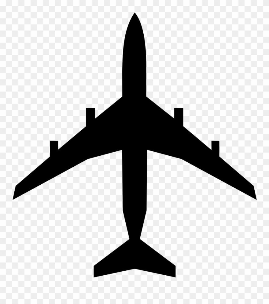 747 Airplane Silhouette Clipart