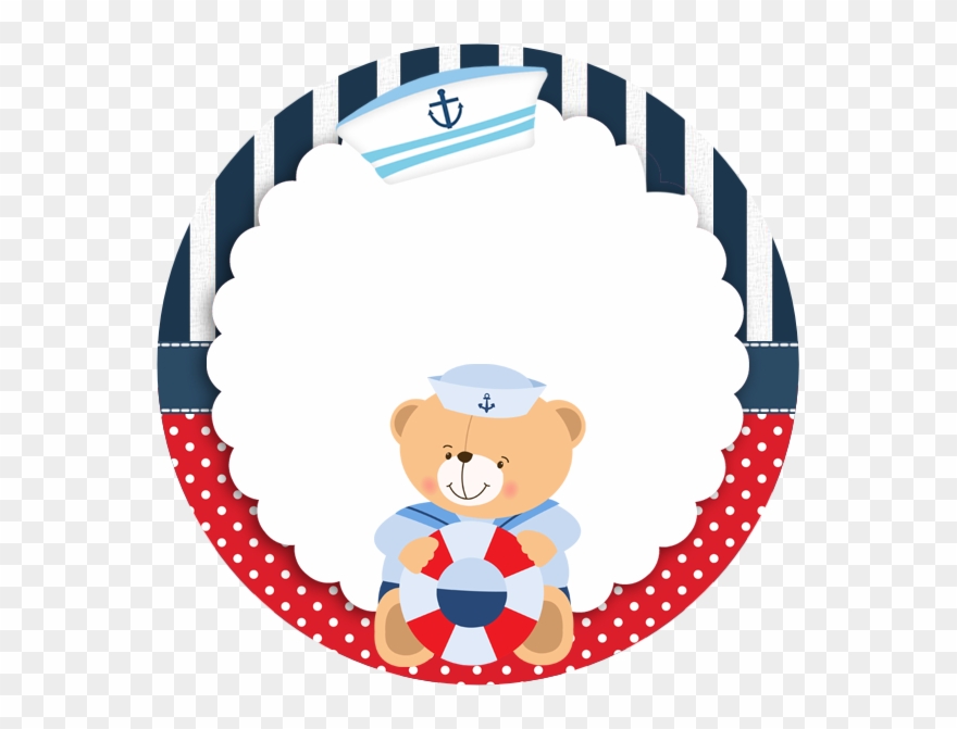 Kit Festa Marinheiro Mais - Rotulo Latinha Urso Marinheiro Clipart