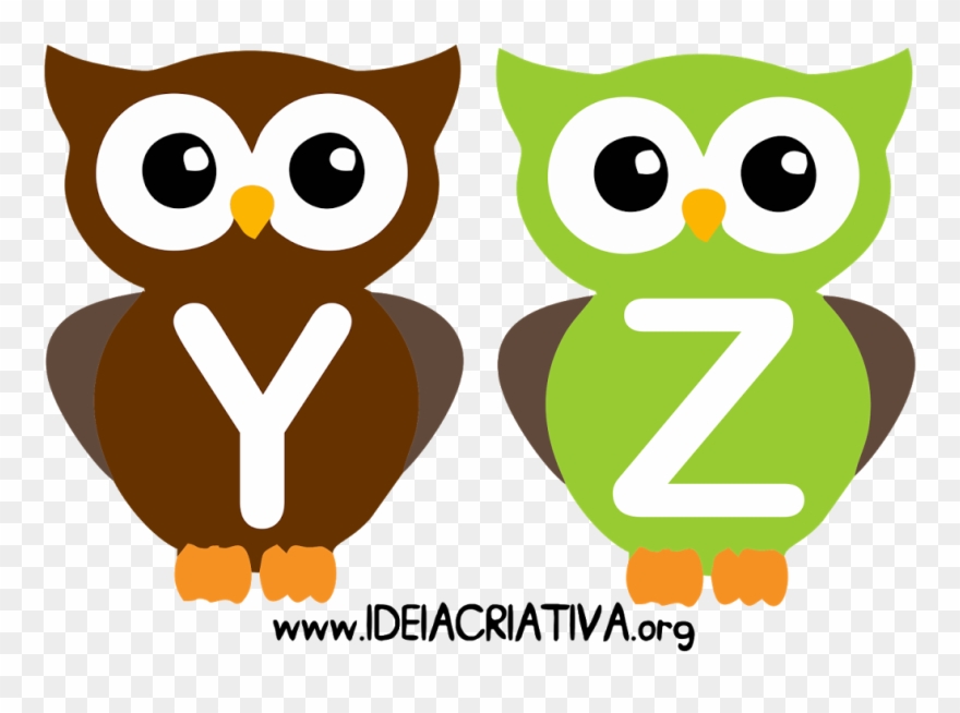 Alfabeto Letra Bastão Corujinhas - Cute Owl Shower Curtain Clipart