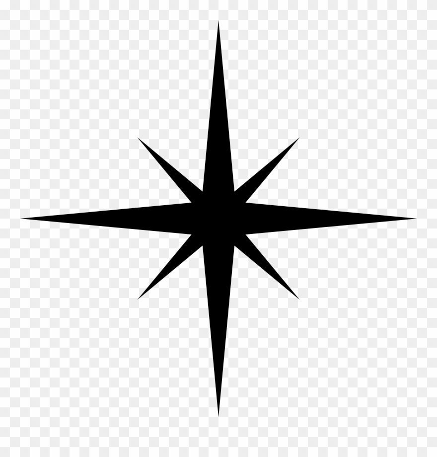 Star Over Bethlehem Svg Transparent Library - Wind Rose Png Clipart