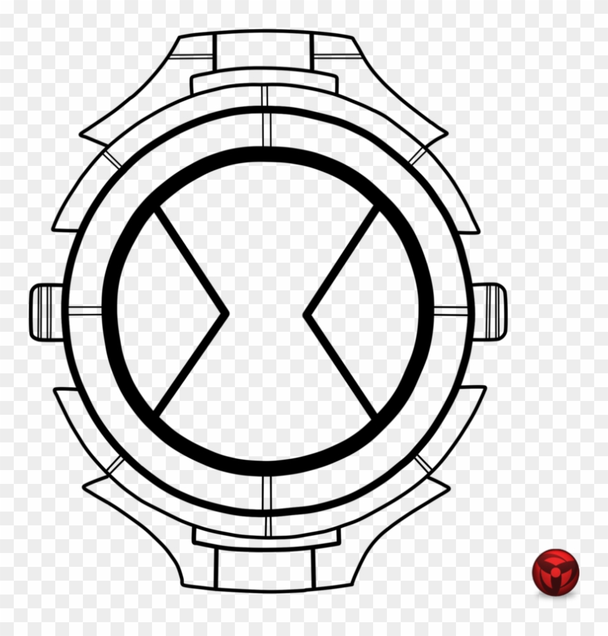 Relogio Para Colorir - Ben 10 Watch Coloring Pages Clipart