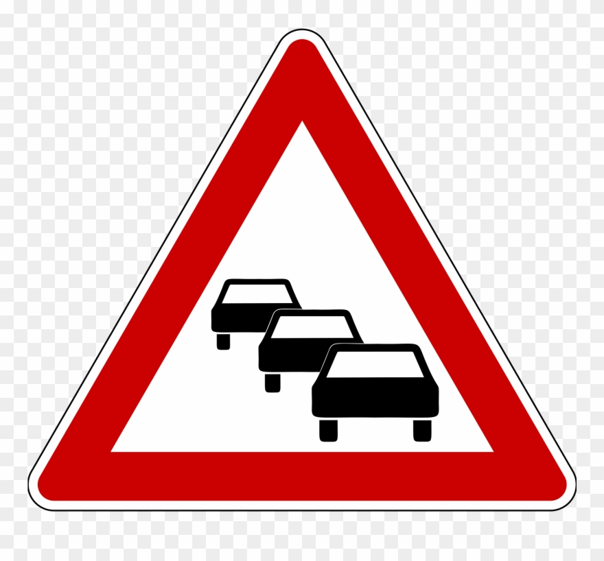 Verkehr Strasse Stau - Traffic Jam Sign Clipart