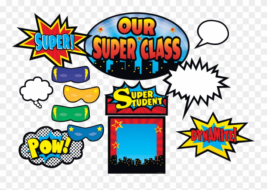 Superhero Bulletin Board Display Set - Teacher Created Resources Superhero Bulletin Board Clipart