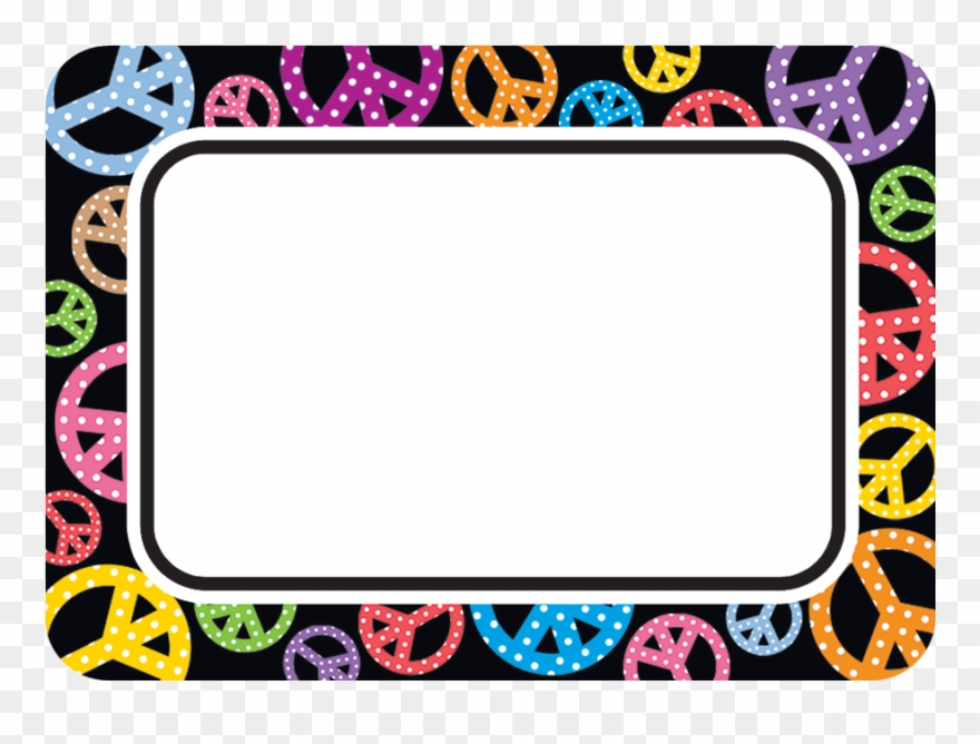 Peace Signs Themes Decorative Teacher Created Resources - Peace Sign Name Tags Clipart