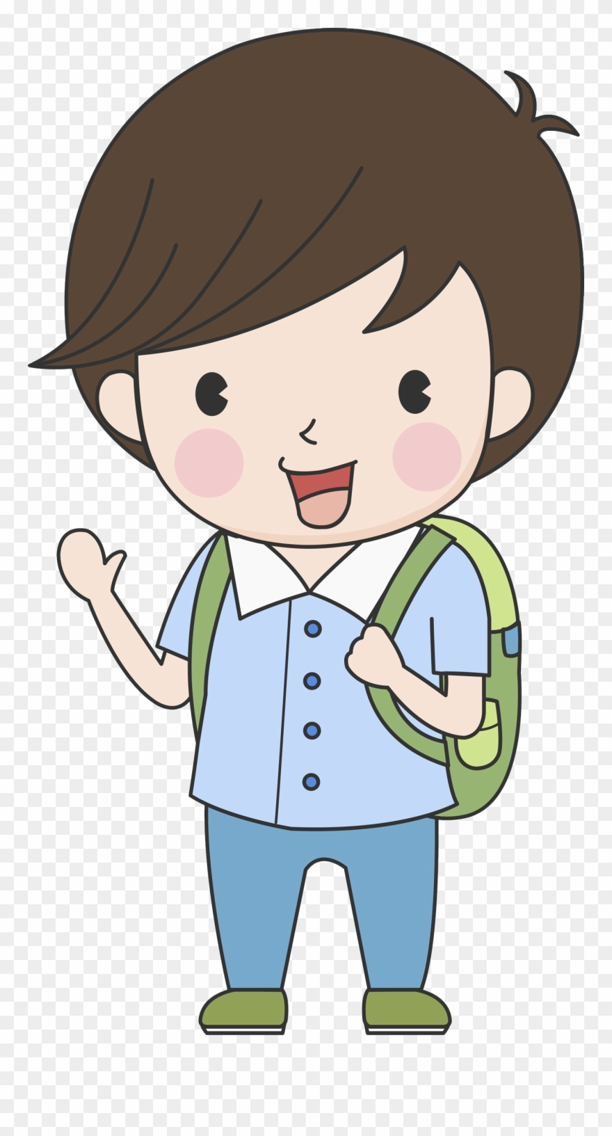 Paper Child Material Clip Art School Transprent - Clipart Children School Boy - Png Download