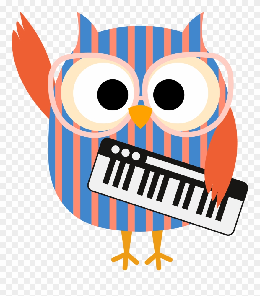 Group Classes Tucksedo Studio Class Owl - Owl Playing A Piano Clipart