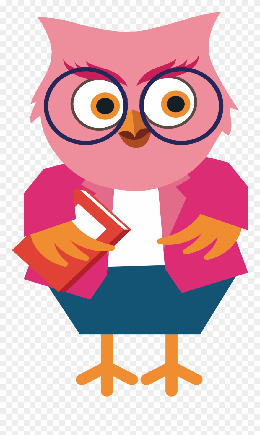 Clipart Bird Teacher - Cute Owl Teacher Clipart - Png Download