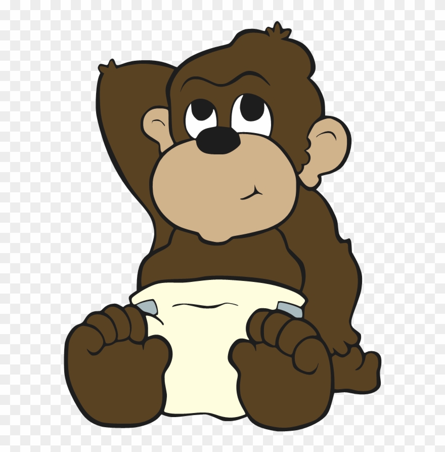Other Popular Clip Arts - Baby Chimpanzee Cartoon - Png Download