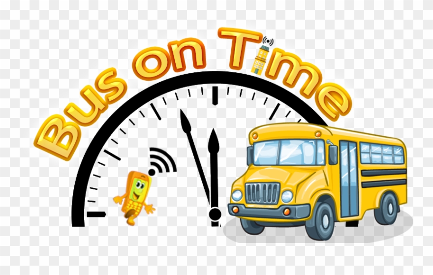 Bus On Time - Bus Clipart