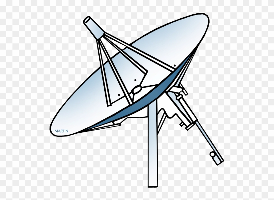 Outer Space Clip Art By Phillip Martin, Satellite Dish - Satellite Dish Clipart Transparent - Png Download