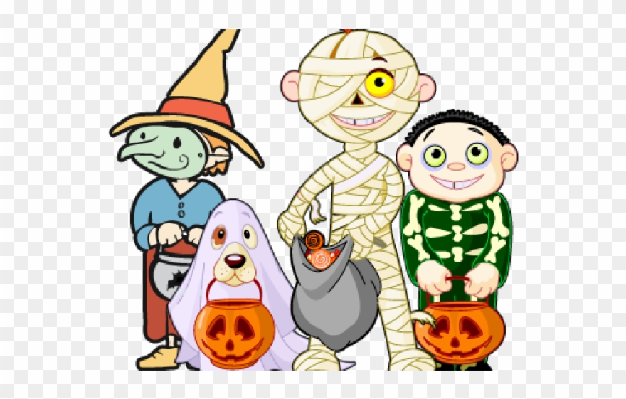 Trick Or Treat Clipart Toddler - Halloween Party Costume Coloring Book - Png Download