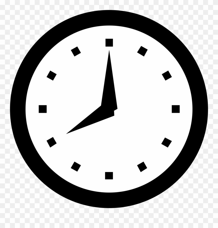 Clock Icon - Black Clock Clipart