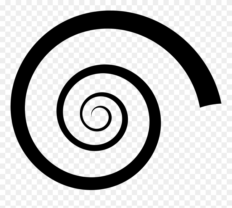 Spiral Silhouette Line Description Curve - Vetor Espiral Png Clipart
