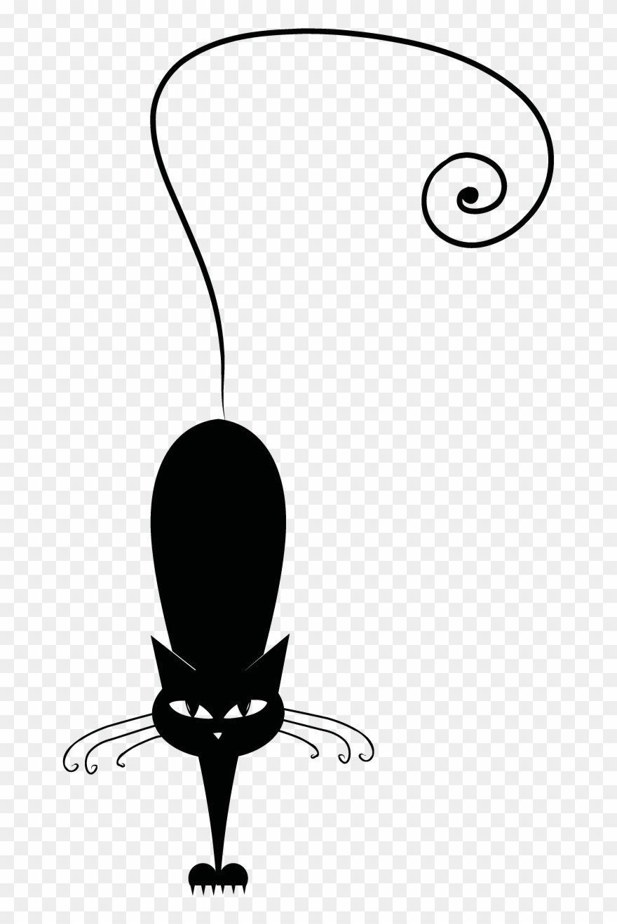 Black Cat Silhouette, Silhouette Images, Silhouette - Gatti Stilizzati Png Clipart