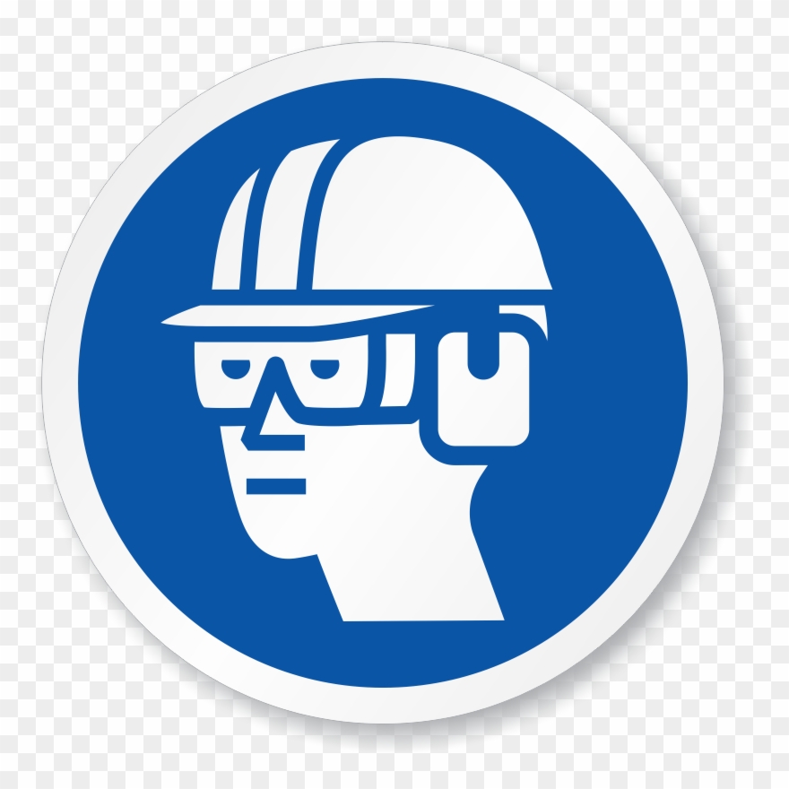 Grinder Clipart Eye Protection - Construction Site Safety Symbols - Png Download