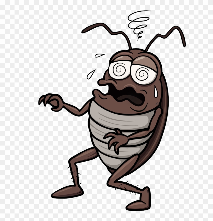 Cockroach Cartoon Royalty Free Clip Art About To Faint - Popeyes Got Roaches - Png Download