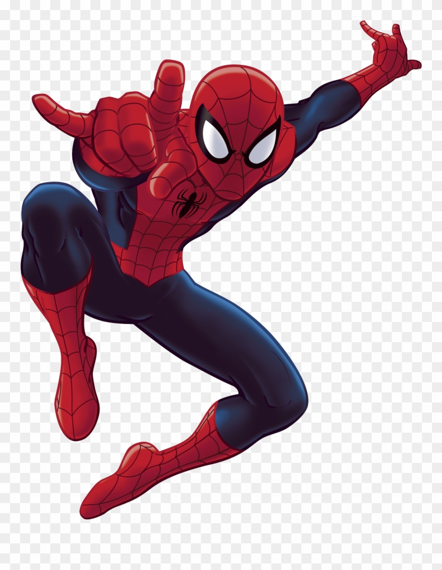 Free Spiderman Clipart - Wall Decal: Spiderman - Ultimate Spiderman Peel & - Png Download