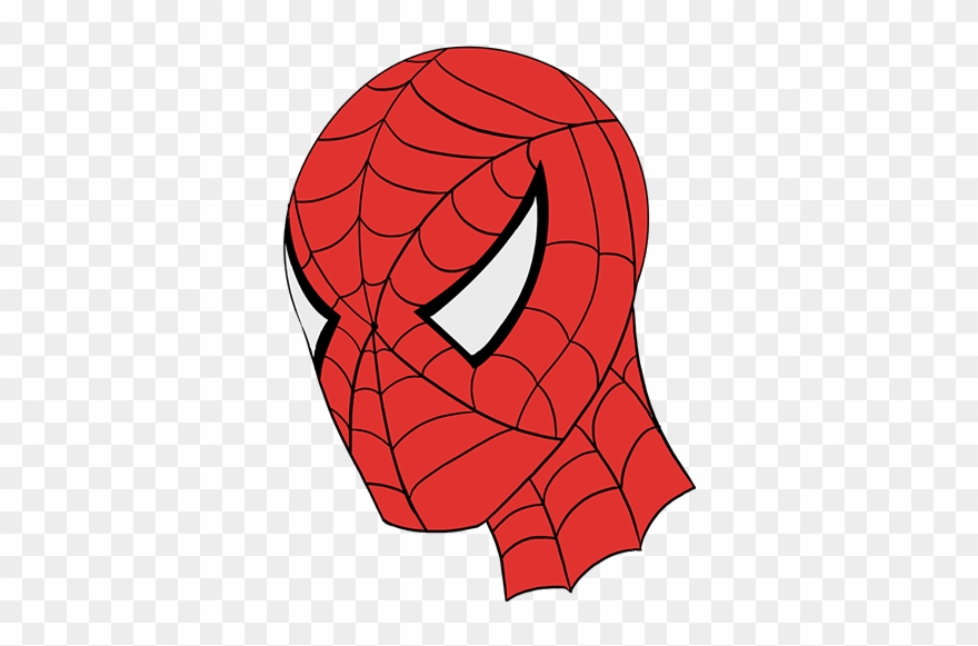 How To Draw Spiderman's Face Easy Drawing Guides - Spider Man Face Png Clipart