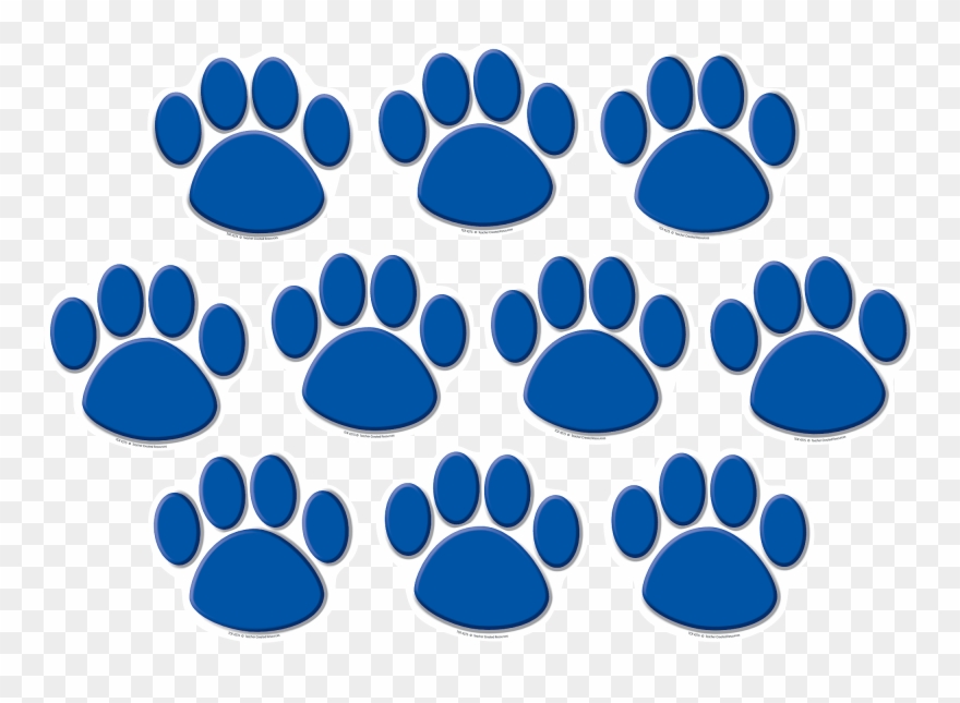 Blue Paw Prints Accents Tcr4275 Teacher Created Resources - Blue Paw Prints Clipart