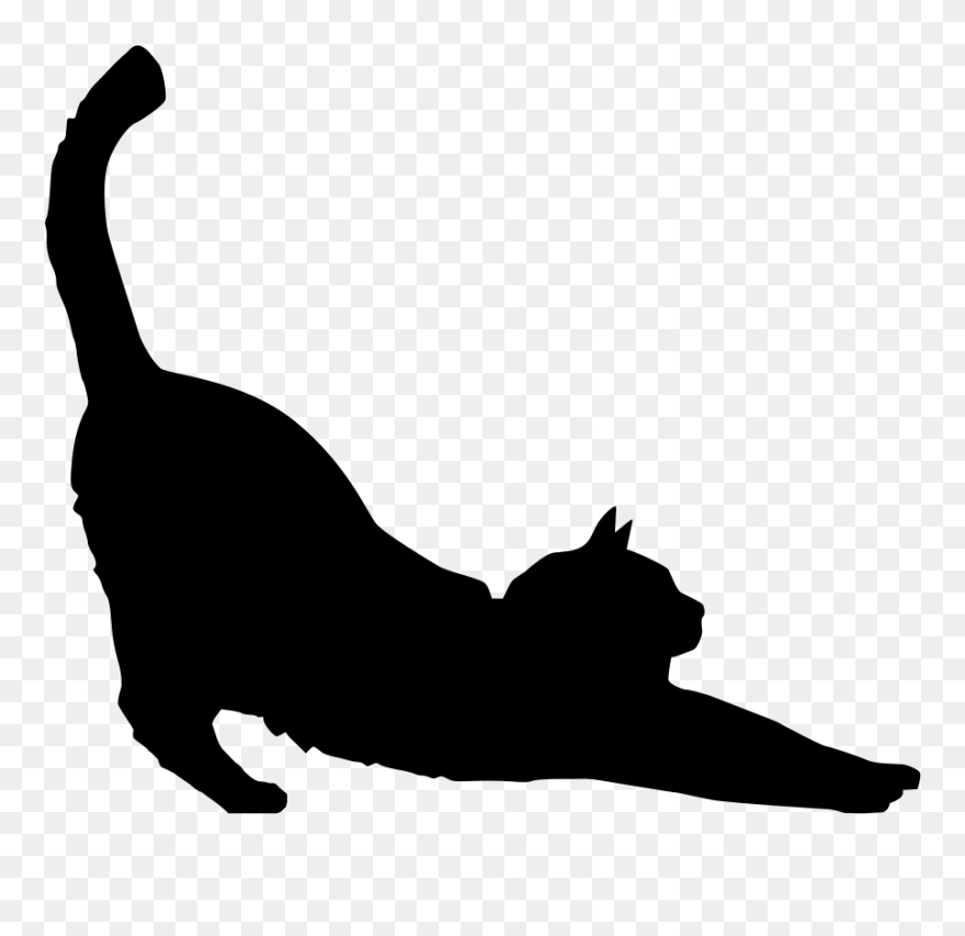 Clipart - Gat - Cat Silhouette Png Transparent Png