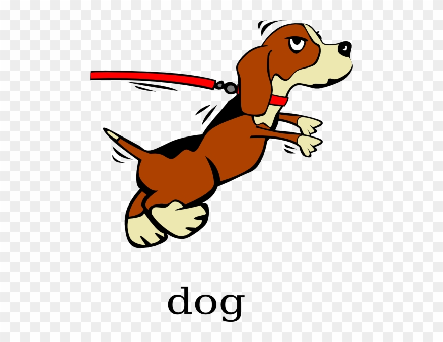 Clip Art At Clker Com Vector Online - Dog Straining On Leash - Png Download