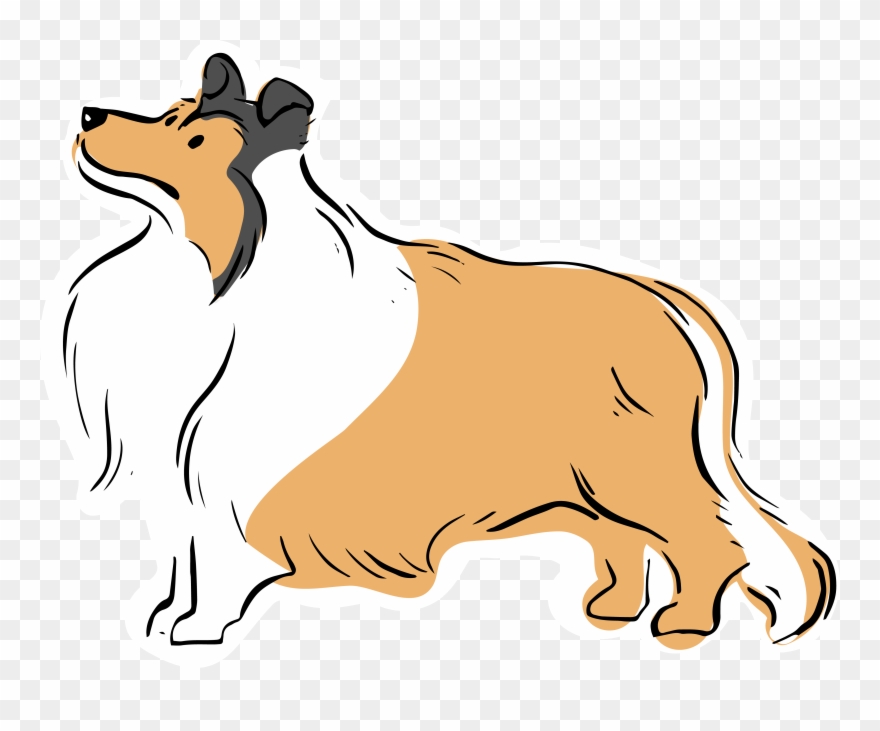 Rough Collie Clipart Dog Free - Dog - Png Download