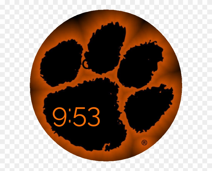 Clemson Tiger Paw Preview Clipart