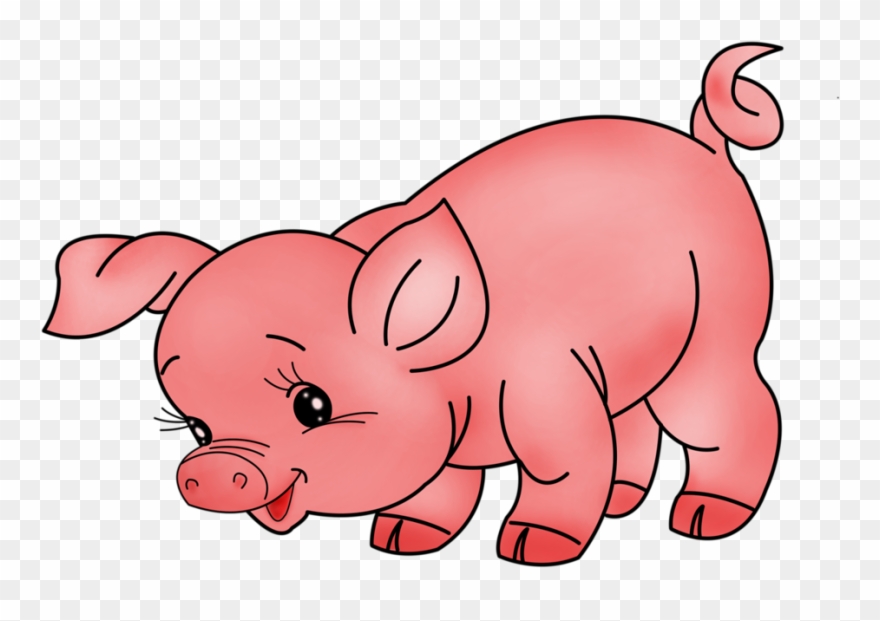 Clipart Pig Domestic Animal - Pig Farm Animals Clipart - Png Download