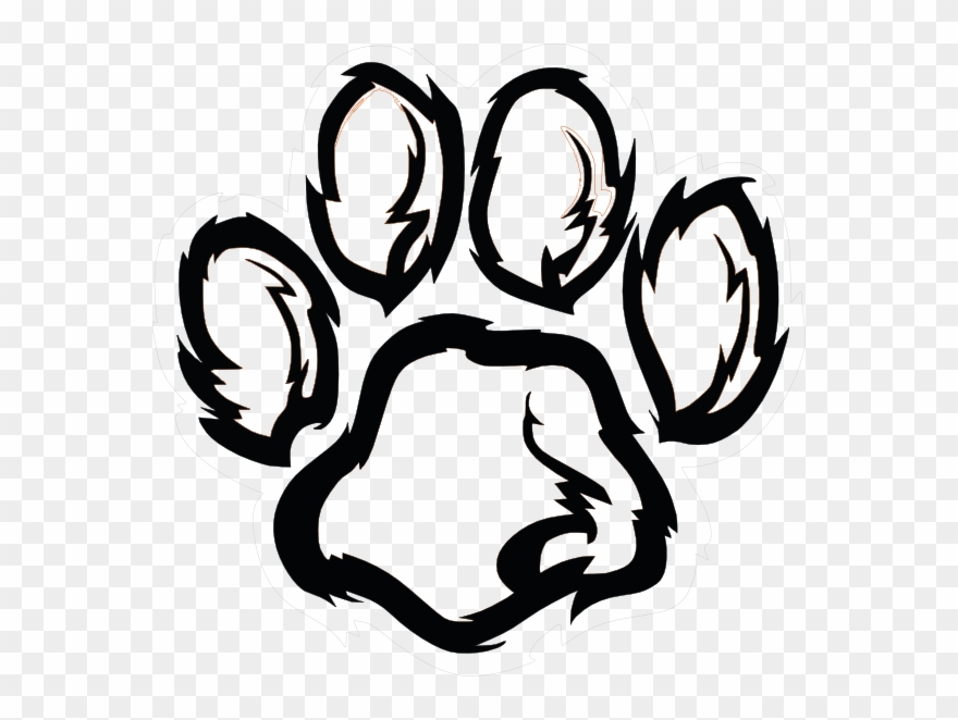 Paw Print At Getdrawings Com Free For - Furry Paw Print Clipart