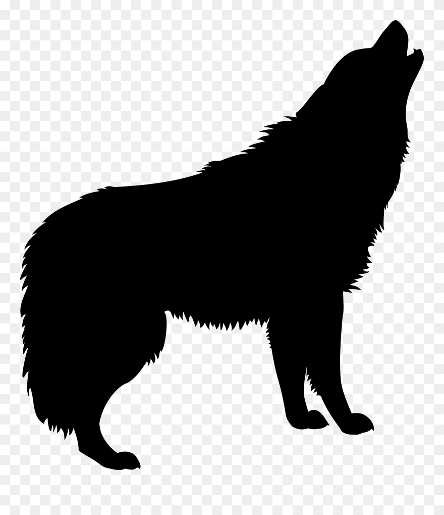 Howling Dog Silhouette At Getdrawings - Wolf Howling Silhouette Png Clipart