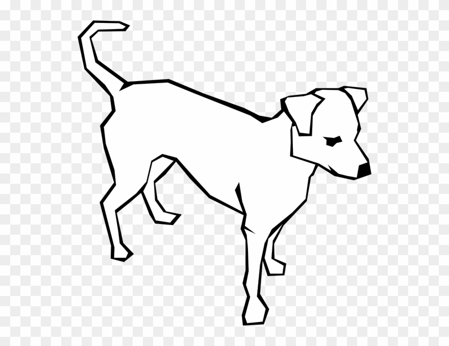 Dog Outline Clip Art - Drawn Dog Public Domain - Png Download