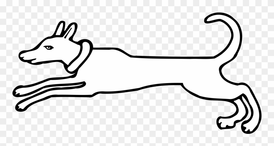 Dog Clipart Free Pics - Simple Dog Running Drawing - Png Download