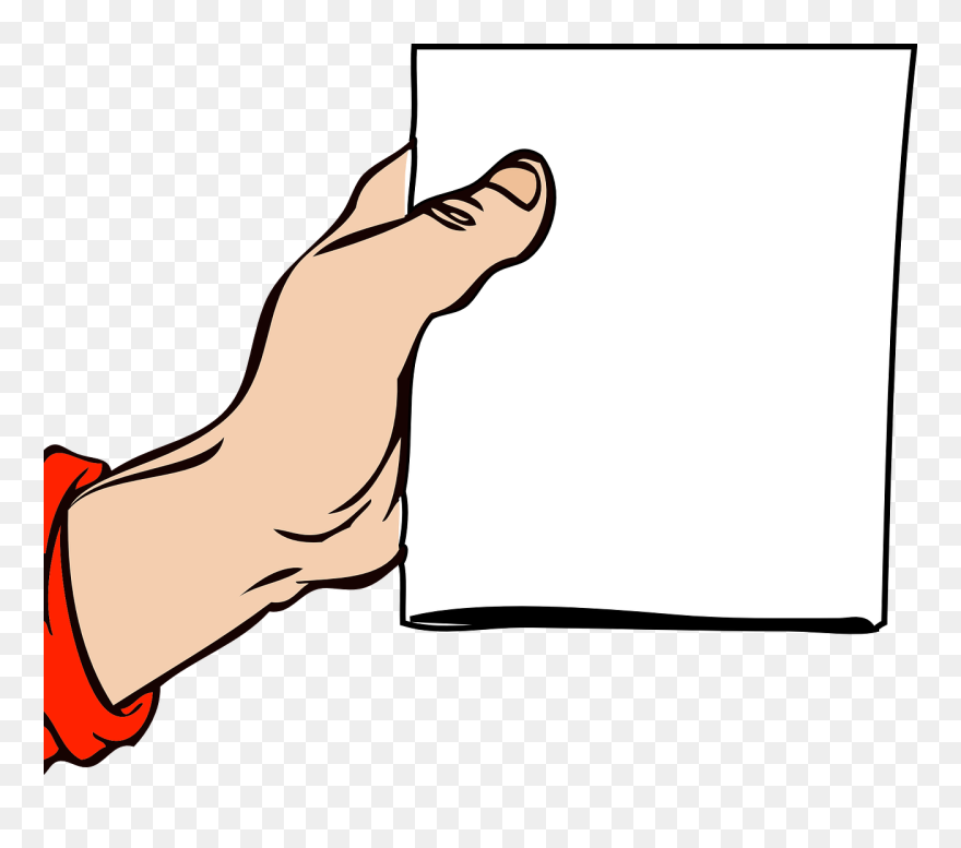 Paper Hand Flyer Drawing Brochure - Cartoon Hands Holding Paper Clipart