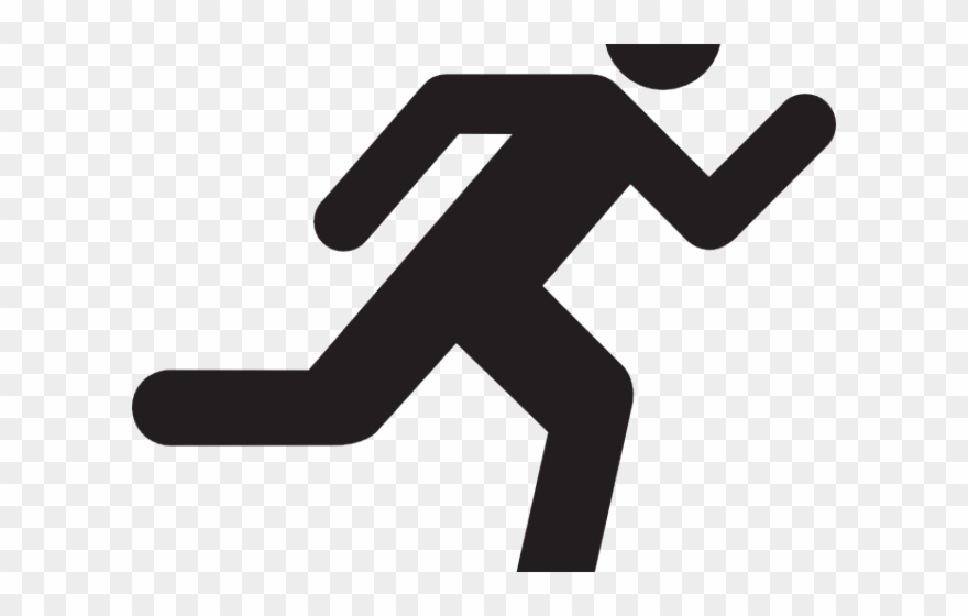 Running Person - Hindi Internet Par Nibandh Clipart