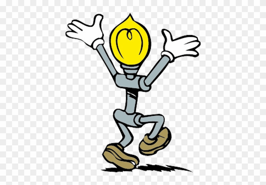 Helferlein Ist Eine Äußerst Sympathische Glühbirne - Cartoon Clipart