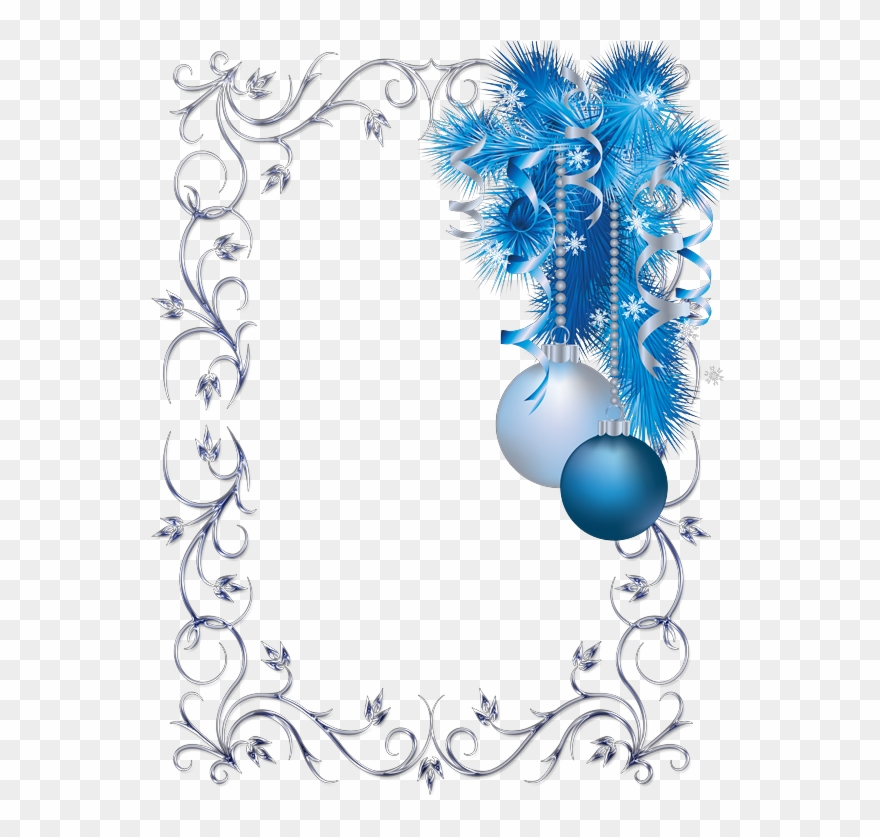 Tarjeta De Navidad Con Foto Encadrement, Lettre De - Christmas Frame Png Blue Clipart