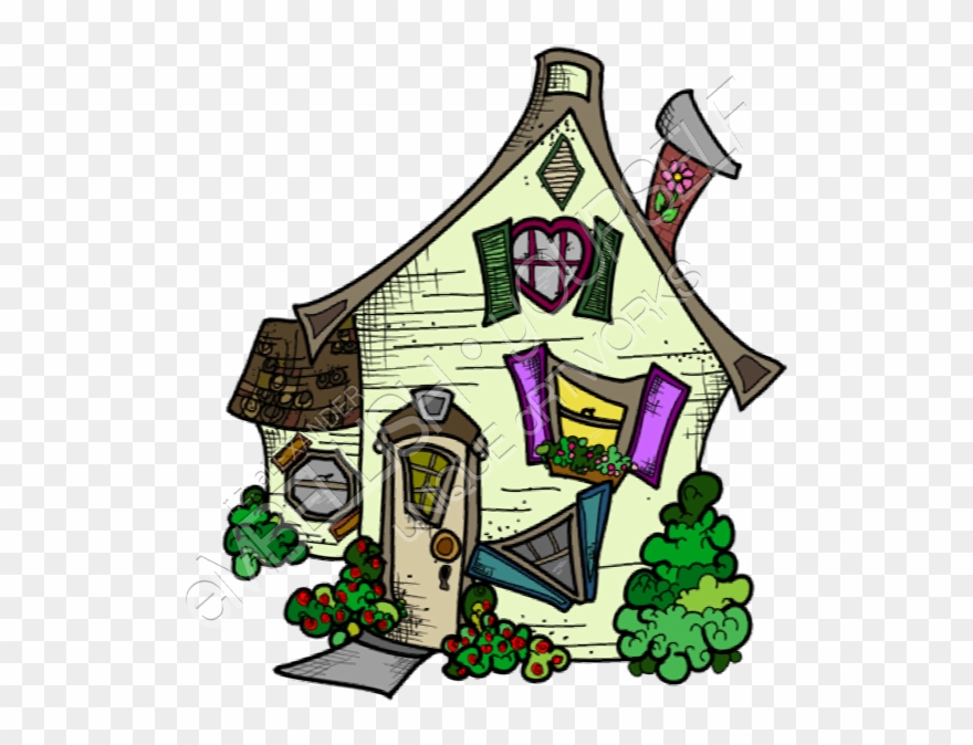 Spring House Created By Rz Alexander - Cartoon Clipart