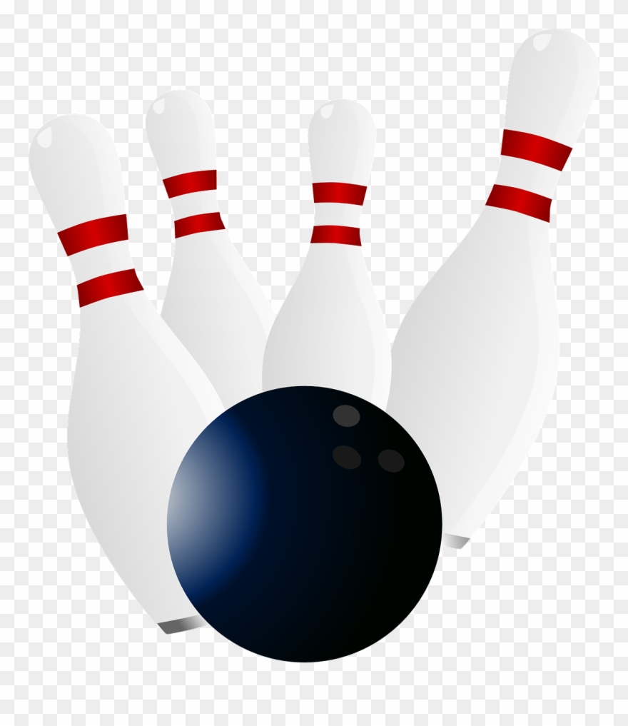 Bowling, Kegel, Streik, Kugel, Treffen - Bowling Pin Mit Kugel Clipart