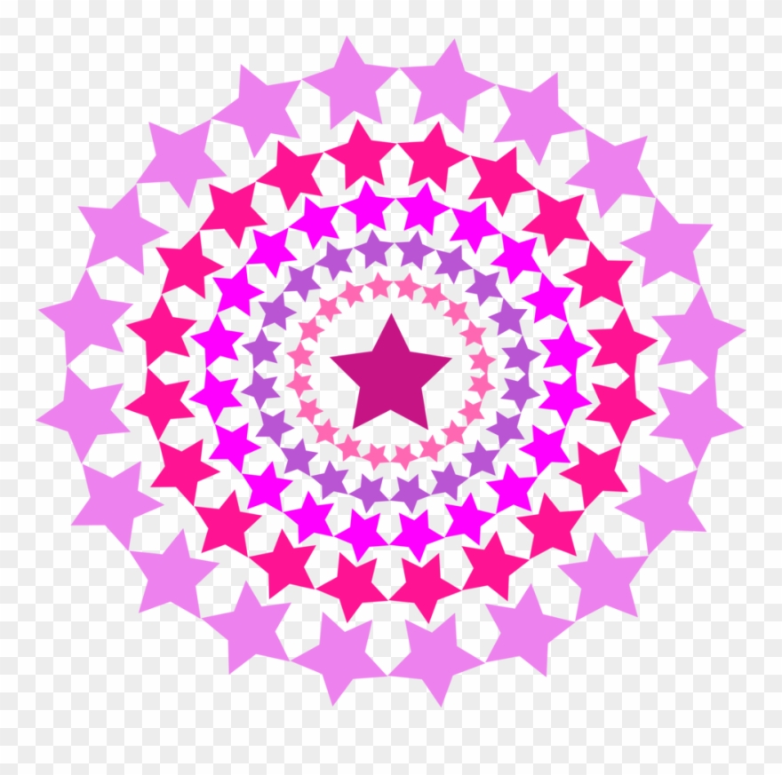 Stars - Black & White Dots Graphics Clipart