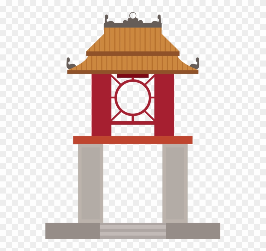 Hanoi Building Architecture Pavilion Facade - Hanoi Vector Clipart